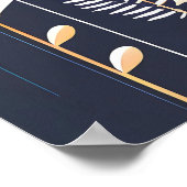 Poster Art abstrait floral brillant (Coin)