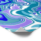 Poster Art Abstrait fluide bleu profond (Coin)