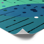 Poster Art abstrait : Fruit Kiwi Vert (Coin)