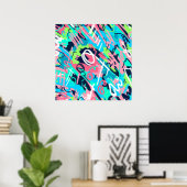 Poster Art abstrait funky (Bureau à domicile)