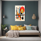 Poster Art Abstrait Géométrique Bauhaus