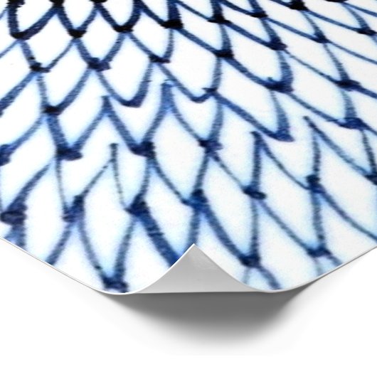 Poster Art Abstrait géométrique bleu (Coin)