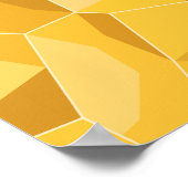 Poster Art Abstrait géométrique dans les tons jaune or (Coin)