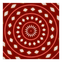 Art abstrait géométrique ensoleillé Rouge Rustique
