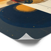 Poster Art Abstrait géométrique moderne - Bauhaus Inspiré (Coin)