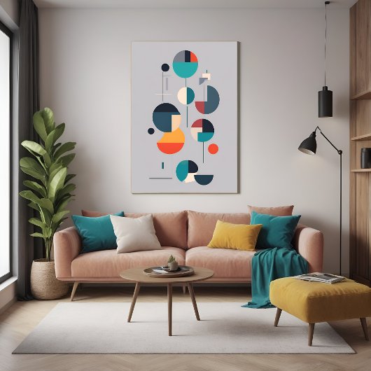 Poster Art Abstrait géométrique moderne - Design minimali