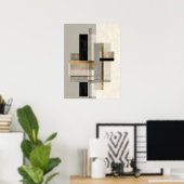 Poster Art abstrait géométrique moderne or (Bureau à domicile)