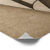 Poster Art Abstrait géométrique sépia texturé (Coin)