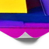 Poster Art abstrait géométrique vibrant (Coin)
