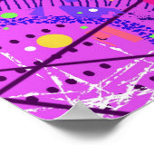 Poster Art abstrait : Glitch violet (Coin)