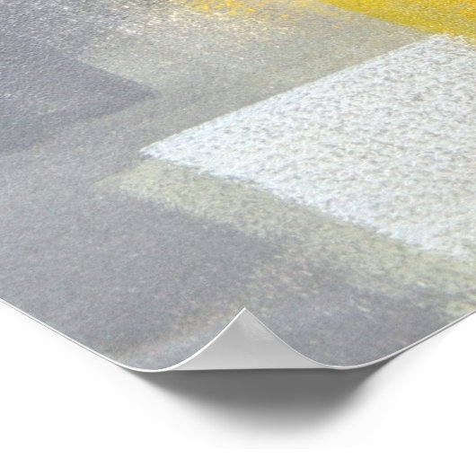 Poster Art Abstrait gris et jaune (Coin)