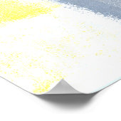 Poster Art Abstrait gris et jaune 'abandonné' (Coin)