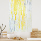 Poster Art Abstrait gris et jaune 'sous-estimé' (Cuisine)
