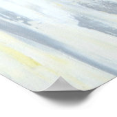 Poster Art Abstrait gris et jaune 'sous-estimé' (Coin)