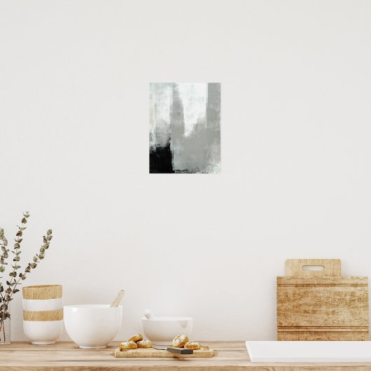 Poster Art Abstrait gris 'retardé' (Cuisine)