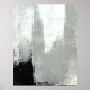 Poster Art Abstrait gris 'retardé'