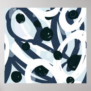 Poster Art Abstrait : Illustration de peinture transparen