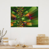 Poster Art Abstrait Jungle 2 (Cuisine)