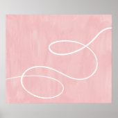 Poster Art Abstrait minimal moderne Grève blanche sur ros (Devant)