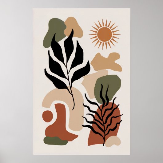 Poster Art Abstrait minimaliste Illustration vectorielle (Devant)