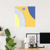Poster art abstrait moderne (Bureau à domicile)