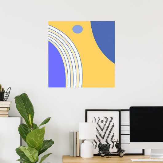 Poster art abstrait moderne (Bureau à domicile)