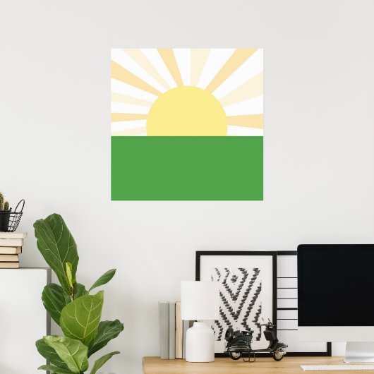 Poster art abstrait moderne (Bureau à domicile)