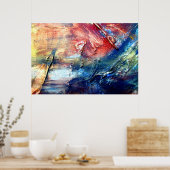 Poster Art Abstrait moderne coloré (Cuisine)