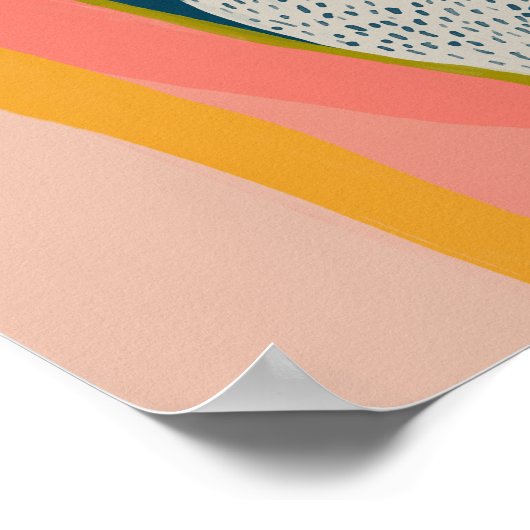 Poster Art Abstrait moderne coloré (Coin)