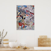 Poster Art Abstrait moderne en Gris Kandinsky (Cuisine)