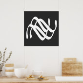 Poster art abstrait moderne en ligne (Cuisine)