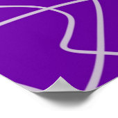 Poster Art abstrait moderne en lignes violettes (Coin)