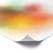 Poster Art Abstrait moderne et tendance Rouge Jaune (Coin)