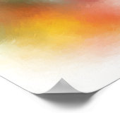 Poster Art Abstrait moderne et tendance Rouge Jaune (Coin)