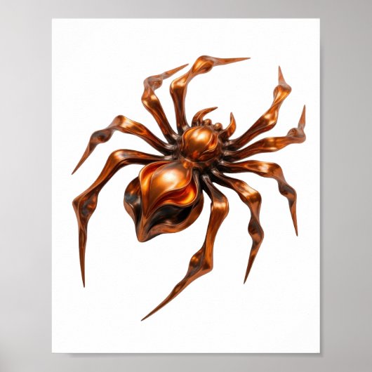 Poster Art abstrait moderne orange Cool (Devant)