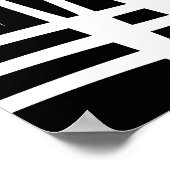 Poster art abstrait moderniste à lignes géométriques (Coin)