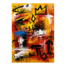 Art abstrait néo-expressionniste Crown Signal