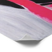 Poster Art Abstrait noir, blanc et rose (Coin)