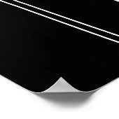 Poster Art Abstrait Noir Blanc Lignes Twirl Minimalisme P (Coin)