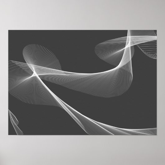 Poster Art abstrait - Noir et Blanc (Devant)