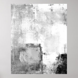 Poster Art abstrait noir et blanc de "leçons"