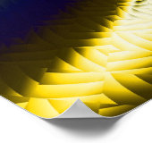 Poster Art Abstrait Noir Et Or (Coin)