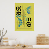 Poster Art Abstrait numérique (Cuisine)