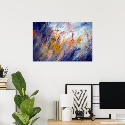 Poster Art Abstrait original (Bureau à domicile)