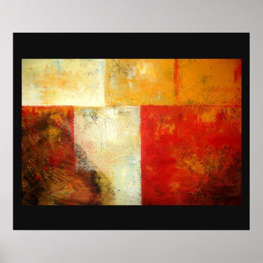 Poster Art Abstrait original - Oeuvres d'art modernes (Devant)