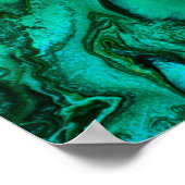 Poster Art Abstrait peinture néon brillant en violet et p (Coin)