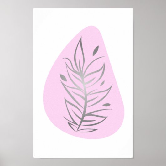Poster Art Abstrait plante (Devant)