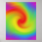 Poster Art Abstrait Rainbow Wave cool (Devant)