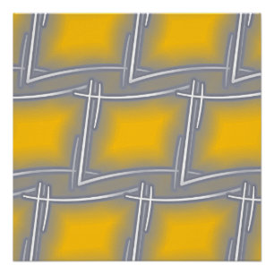 Poster Art Abstrait rectangulaire gris