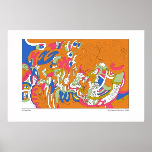Poster Art Abstrait "Rolling Sky" (Devant)
